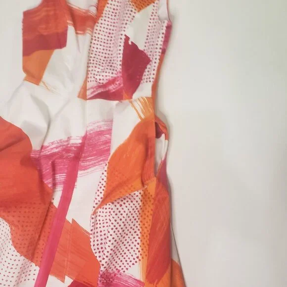 Donna Karan New York Dress Women Size 2 Abstract Handkerchief Hem City Couquette - Picture 14 of 16